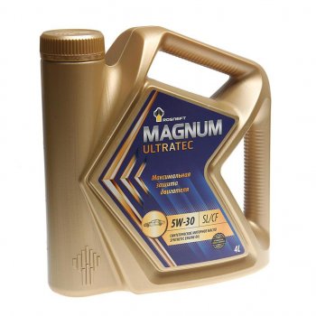 2 479 р. Масло моторное MAGNUM Ultratec 5W30 SLCFA5B5 синт.4л РОСНЕФТЬ (40815342). Увеличить фотографию 1