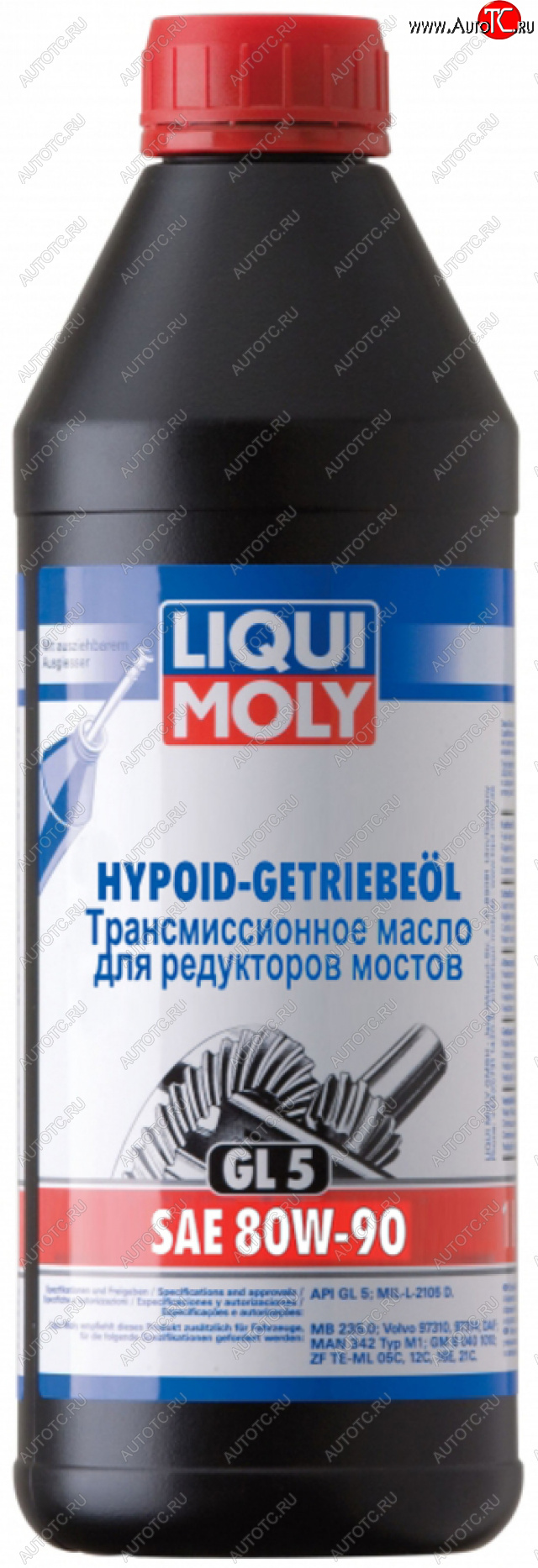 1 659 р. Масло трансмиссионное HYPOID-GETRIEBEOIL GL-5 80W90 1л LIQUI MOLY (4406)