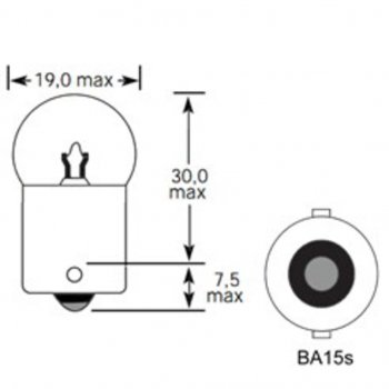 26 р. Лампа 12V R5W BA15s 50лм Стандарт TESLAFT (Россия) (4631111143056). Увеличить фотографию 4