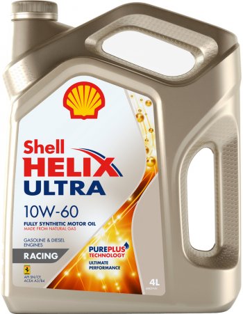 5 999 р. Масло моторное HELIX ULTRA RACING 10W60 A3B4SN синт.4л SHELL (550046412). Увеличить фотографию 1