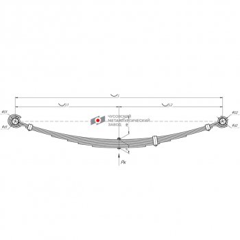 8 549 р. Рессора УАЗ-469,3151,31512,31514,31519 задняя (7 листов) L=1315мм ЧМЗ (550707uz-2912012-01). Увеличить фотографию 1