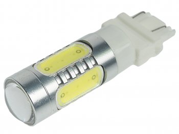 239 р. Лампа светодиодная 12V P21W BA15s 6000K 5 светодиодов MEGAPOWER (57374w). Увеличить фотографию 1