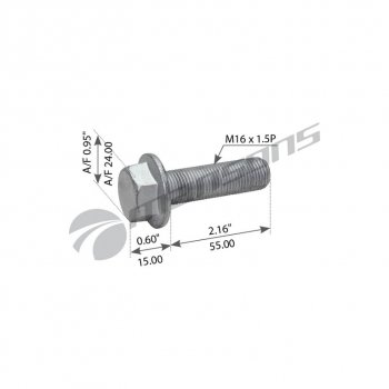 145 р. Болт SAF крепления суппорта (M16x1.5x55) MANSONS (600.198). Увеличить фотографию 1