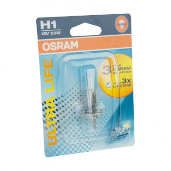 449 р. Лампа 12V H1 55W P14.5s блистер (1шт.) Ultra Life OSRAM (64150ult-01b). Увеличить фотографию 1