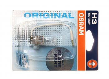 289 р. Лампа 12V H3 55W PK22s блистер (1шт.) OSRAM (64151-01b). Увеличить фотографию 1