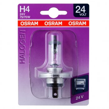 489 р. Лампа 24V H4 7570W P43t-38 блистер (1шт.) OSRAM (64196-01b). Увеличить фотографию 1