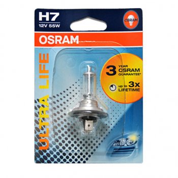 649 р. Лампа 12V H7 55W PX26d блистер (1шт.) Ultra Life OSRAM (64210ult-01b). Увеличить фотографию 1