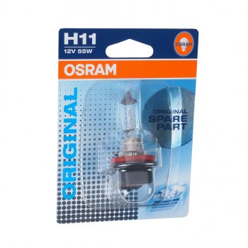 1 129 р. Лампа 12V H11 55W PGJ19-2 блистер (1шт.) OSRAM (64211-01b). Увеличить фотографию 1