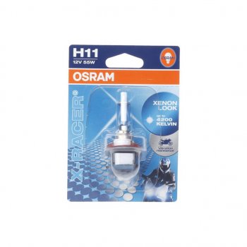 1 299 р. Лампа 12V H11 55W PGJ19-2 4200K блистер (1шт.) Racer Xenon OSRAM (64211xr-01b). Увеличить фотографию 1