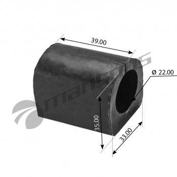 100 р. Втулка стабилизатора MERCEDES Sprinter заднего (39х23х35) MANSONS (700.161). Увеличить фотографию 1