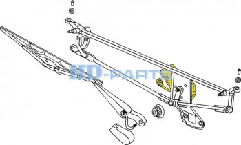 7 799 р. Мотор-редуктор стеклоочистителя MAN TGA HD-PARTS (718448). Увеличить фотографию 9