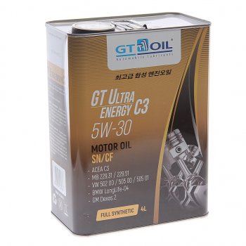 4 749 р. Масло моторное GT Ultra Energy C3  5W30 синт.4л GT OIL (8809059407936). Увеличить фотографию 1