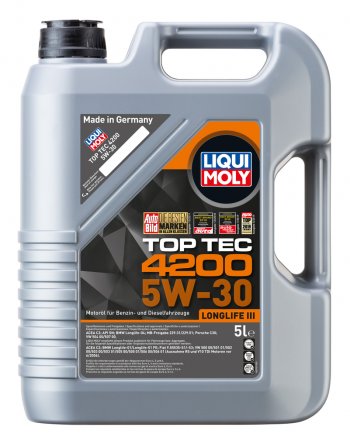 9 499 р. Масло моторное TOP TEC 4200 5W30 синт.5л LIQUI MOLY (8973). Увеличить фотографию 1