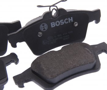 2 679 р. Колодки тормозные задние (4шт.) BOSCH Mazda 3/Axela BK дорестайлинг седан (2003-2006). Увеличить фотографию 2