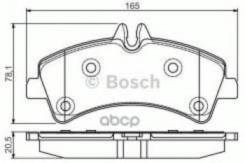 Колодки тормозные задние (4шт.) BOSCH Mercedes-Benz Sprinter W905 рестайлинг (2000-2006)