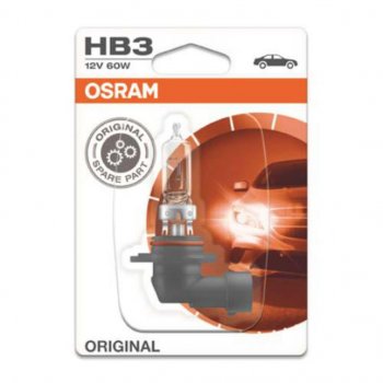 659 р. Лампа 12V HB3 60W P20d блистер (1шт.) OSRAM (9005-01b). Увеличить фотографию 1