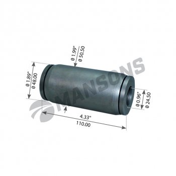 1 789 р. Втулка VOLVO рессоры задней (24x51x110мм) MANSONS (900.801). Увеличить фотографию 1