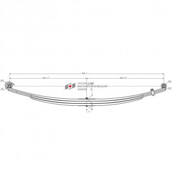 39 999 р. Рессора КАМАЗ-5490 передняя (3 листа) L=1830мм ЧМЗ (902403kz-2902012-15). Увеличить фотографию 1