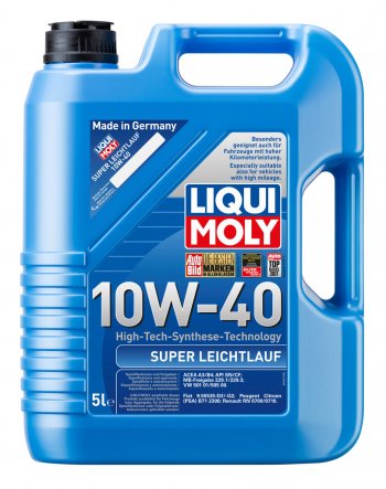 5 899 р. Масло моторное SUPER LEICHTLAUF 10W40 псинт.5л LIQUI MOLY (9505). Увеличить фотографию 1