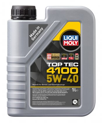 1 769 р. Масло моторное TOP TEC 4100 5W40 синт.1л LIQUI MOLY (9510). Увеличить фотографию 1