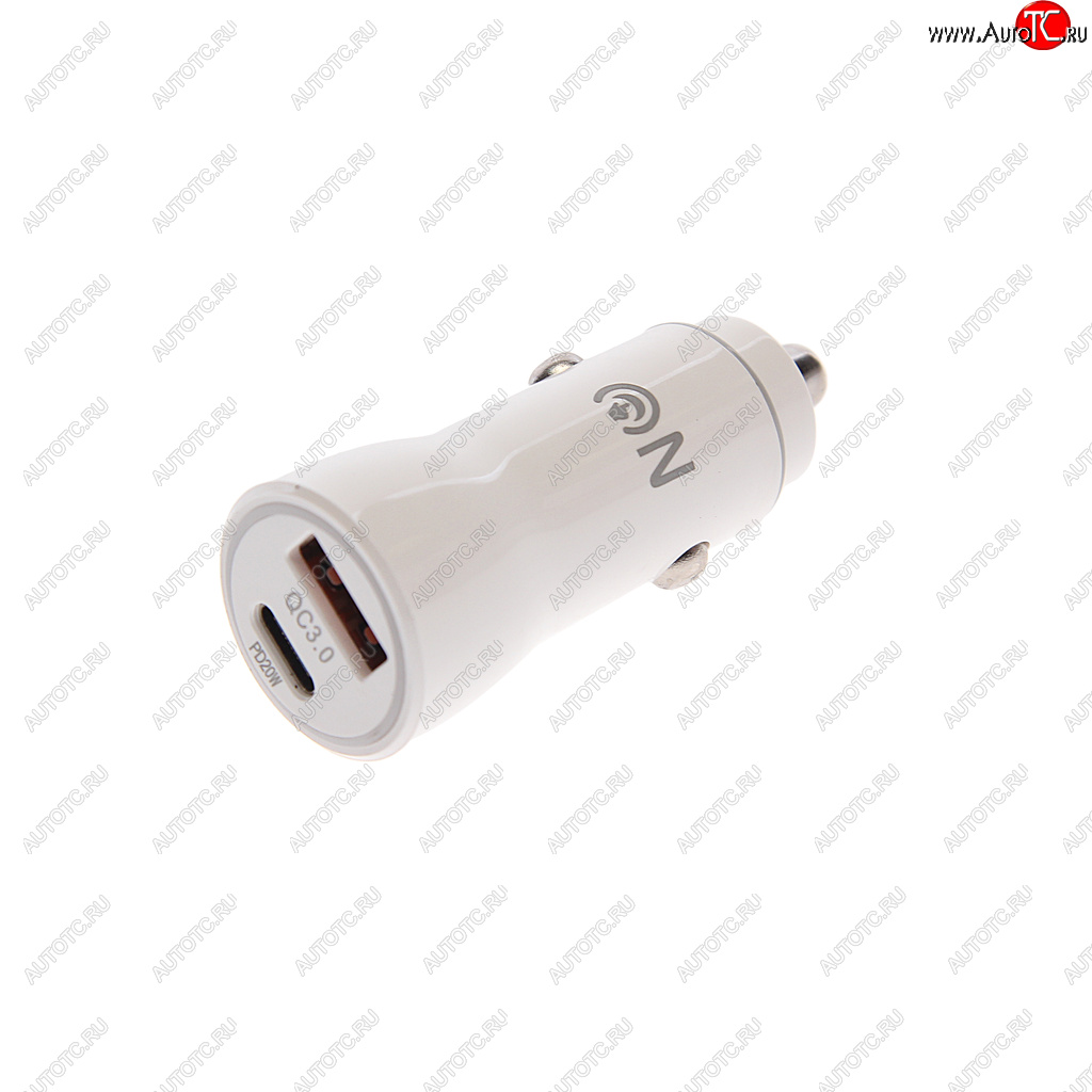 499 р. Устройство зарядное в прикуриватель 1USB + 1 Type C 12V FAISON (a-24 white)