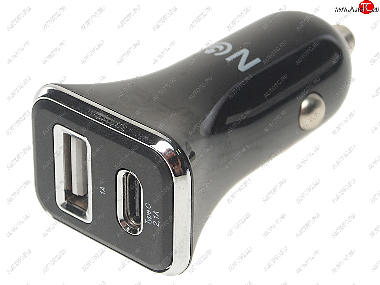 449 р. Устройство зарядное в прикуриватель 1USB + 1 Type C 12V FAISON (a-42 pair black)