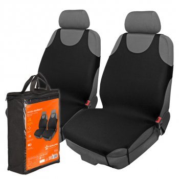 1 029 р. Универсальные чехлы сидений (майка, 2 предм., полиэстер) AIRLINE Nissan titan (2003-2015) (черный). Увеличить фотографию 3