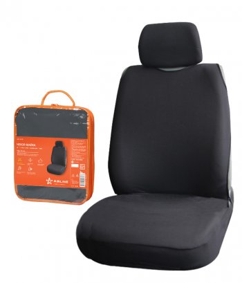 799 р. Универсальный чехол сиденья (майка, 1 предм., велюр) Блааст AIRLINE Opel Antara (2006-2010) (черный). Увеличить фотографию 1