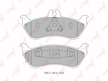 2 399 р. Колодки тормозные MERCEDES ML230,ML430 (W163) задние (4шт.) LYNX (bd5328). Увеличить фотографию 1