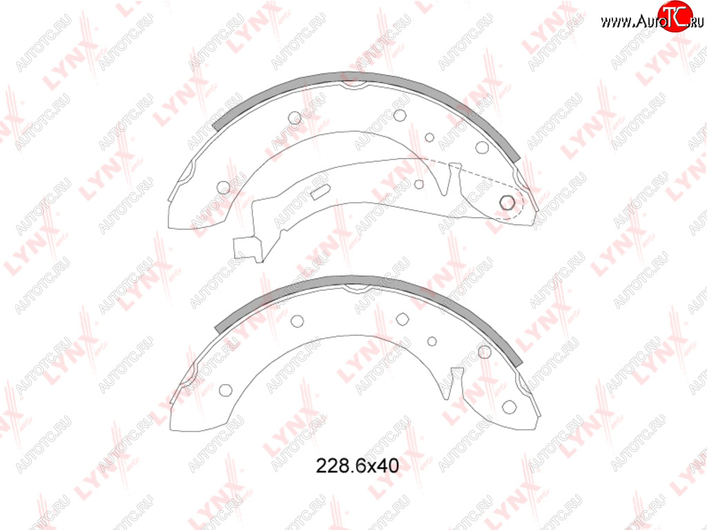 2 299 р. Колодки тормозные задние барабанные(4шт.) LYNX  CITROEN Berlingo ( M49,  M59,  B9,  K9) (1996-2023) дорестайлинг, рестайлинг, дорестайлинг, рестайлинг