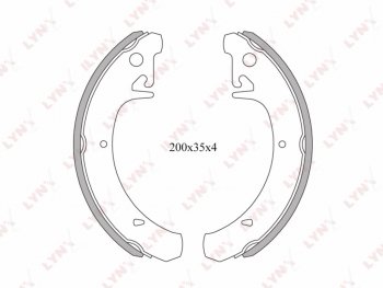 Колодки тормозные задние (4шт.) LYNX  2108, 2115, Калина  1118