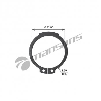 16 р. Кольцо стопорное SAF SCANIA пальца тормозной колодки (32х1.5) MANSONS (cr03). Увеличить фотографию 1
