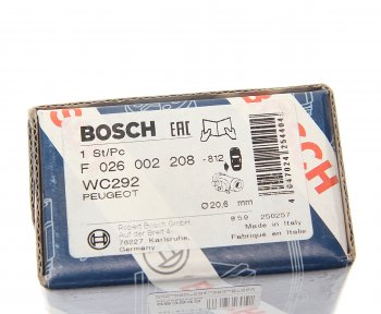 1 859 р. Цилиндр тормозной задний PEUGEOT 207 BOSCH BOSCH f026002208 (f026002208). Увеличить фотографию 4