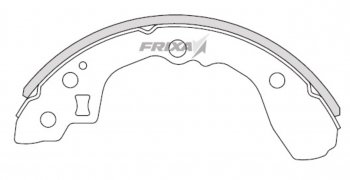 Колодки тормозные задние барабанные (4шт.) HANKOOK FRIXA KIA Sephia седан рестайлинг (2001-2004)