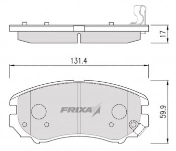 1 299 р. Колодки тормозные передние (4шт.) HANKOOK FRIXA Hyundai Sonata NF дорестайлинг (2004-2008). Увеличить фотографию 1