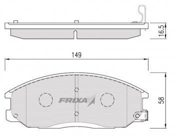 1 229 р. Колодки тормозные HYUNDAI Santa Fe (01-) SSANGYONG Actyon,Rexton (02-) передние (4шт.) FRIXA HANKOOK FRIXA fph09n (fph09n). Увеличить фотографию 1