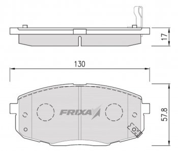 869 р. Колодки тормозные HYUNDAI Creta (17-),i30 KIA Ceed (07-) передние (4шт.) FRIXA (fph20). Увеличить фотографию 1