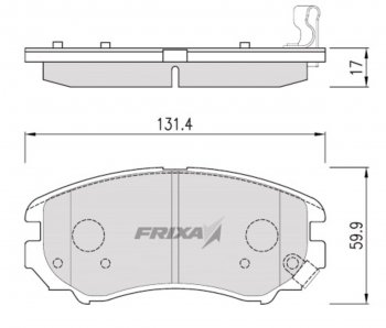 1 199 р. Колодки тормозные передние (4шт.) HANKOOK FRIXA  Hyundai Elantra ( XD2,  HD,  XD,  MD,  AD,  CN7) (2003-2024) рестайлинг седан, (ТагАЗ) седан, дорестайлинг, рестайлинг, дорестайлинг, рестайлинг, рестайлинг. Увеличить фотографию 1