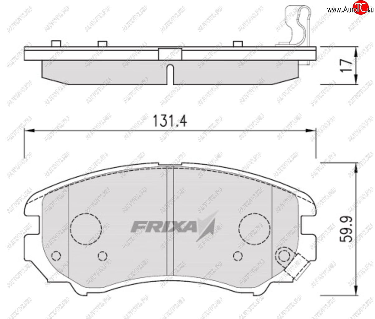 1 199 р. Колодки тормозные передние (4шт.) HANKOOK FRIXA Hyundai Elantra AD рестайлинг (2018-2020)