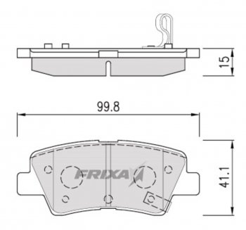 829 р. Колодки тормозные задние (4шт.) HANKOOK FRIXA  Hyundai Solaris ( RBr,  HCR) (1998-2022) седан дорестайлинг, хэтчбэк дорестайлинг, седан рестайлинг, хэтчбэк рестайлинг, седан дорестайлинг, седан рестайлинг. Увеличить фотографию 1