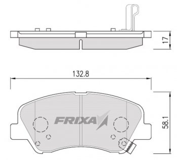 1 289 р. Колодки тормозные передние (4шт.) HANKOOK FRIXA  Hyundai Solaris (RBr,  HCR), KIA Rio (3 QB,  4 FB,  4 YB). Увеличить фотографию 1