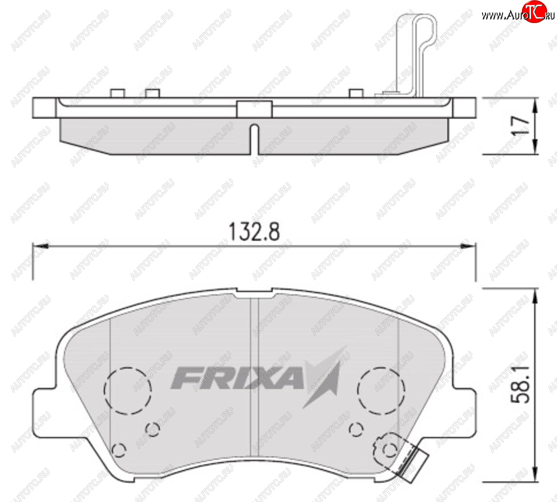 1 289 р. Колодки тормозные передние (4шт.) HANKOOK FRIXA  Hyundai Solaris (RBr,  HCR), KIA Rio (3 QB,  4 FB,  4 YB)