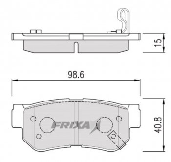 Колодки тормозные задние (4шт.) HANKOOK FRIXA  Hyundai Getz (TB), Sonata (NF), Tucson (JM,  LM,  TL), KIA Sportage (2 JE,KM,  3 SL,  4 QL)