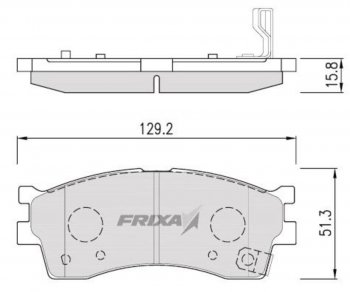 859 р. Колодки тормозные передние (4шт.) HANKOOK FRIXA KIA Rio 4 FB дорестайлинг седан (2016-2020). Увеличить фотографию 3