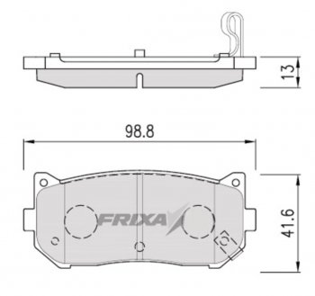 Колодки тормозные задние (4шт.) HANKOOK FRIX KIA Clarus K9A седан рестайлинг (1998-2001)