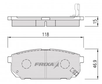 Колодки тормозные задние (4шт.) HANKOOK FRIX  KIA (КИА) Sorento (Соренто)  BL (2002-2010) BL дорестайлинг, рестайлинг