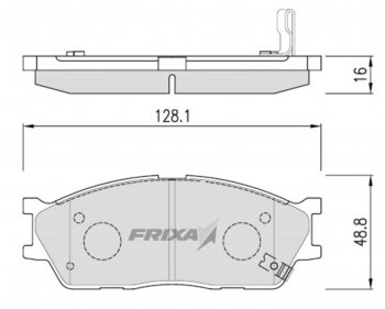 859 р. Колодки тормозные передние (4шт.) HANKOOK FRIXA  KIA Carens (FC, RS,  UN,  RP), Rio (1 DC,  2 JB,  3 QB,  4 FB,  4 YB), Spectra. Увеличить фотографию 1