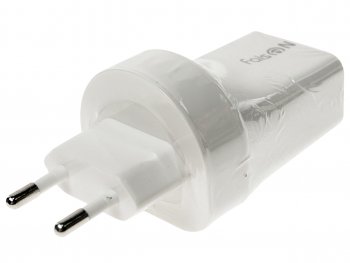 439 р. Устройство зарядное в розетку 3 USB 2.1A FAISON (fs-z-1-979 rapid white). Увеличить фотографию 1