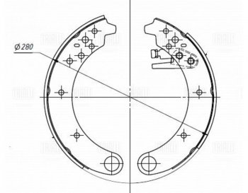 3 499 р. Колодки тормозные УАЗ-3163 Патриот (14-) НО задние клееные (4шт.) TRIALLI (gf240). Увеличить фотографию 2