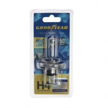 499 р. Лампа 12V H4 6055W P43t блистер (1шт.) More Light GOODYEAR (gy014125). Увеличить фотографию 1